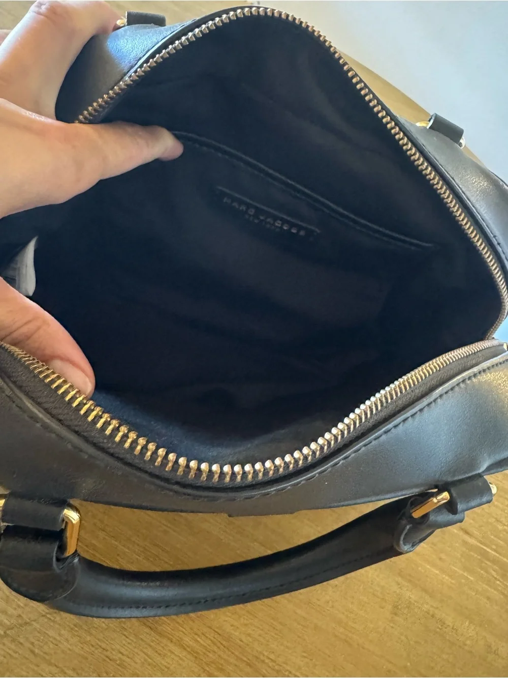 Marc Jacobs Black Leather Crossbody Satchel